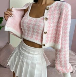 Cropped Cardigan & Knit top